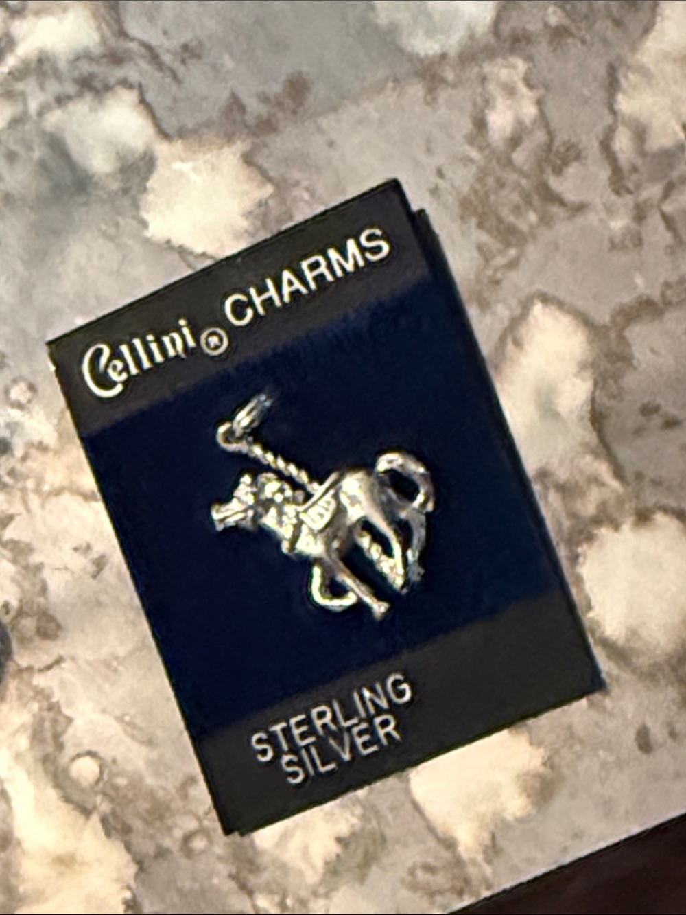 Vintage Cellini Sterling Silver Carousel Horse Charm - Silver - Picture 2 of 4